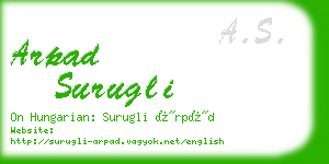 arpad surugli business card